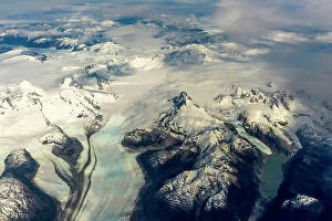 Images Dated 14th September 2023: Aerial of mountains and glaciers, Chile