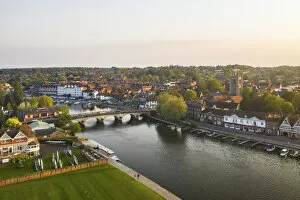 Images Dated 6th May 2020: Aerial shot of Henley-on-Thames, Oxfordshire, England