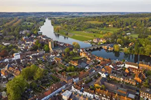 Aerial shot of Henley-on-Thames, Oxfordshire, England