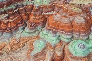 Images Dated 5th January 2023: Aerial shot of the mars like landscape in central Utah, USA