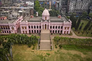 Images Dated 18th June 2021: Aerial view of Ahsan Manzil, a famous and touristic landmark at Kumartoli along the banks