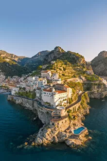 Earth from Above Gallery: Aerial view of Amalfi, Amalfi Coast, Gulf of Salerno, Salerno province, Campania, Italy