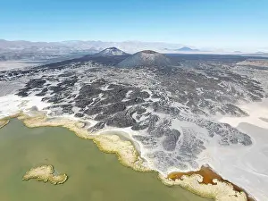 Cordillera Prints: Aerial view of the Antofagasta and Alumbrera volcanoes