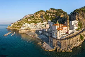 Images Dated 24th September 2020: Aerial view of Atrani, Amalfi Coast, Gulf of Salerno, Salerno province, Campania, Italy
