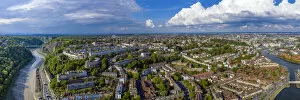 Images Dated 19th August 2019: Aerial view over the Avon Gorge, Clifton, Hotwells and city centre, Bristol, England