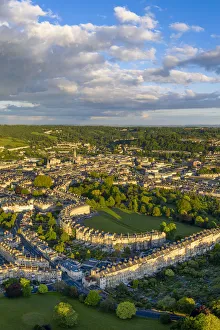 Aerial view over Bath, Somerset, England