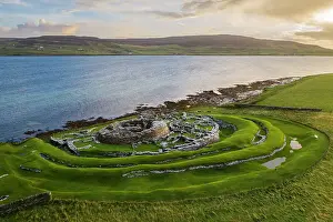 Mainland Prints: Aerial view of the Broch of Gurness