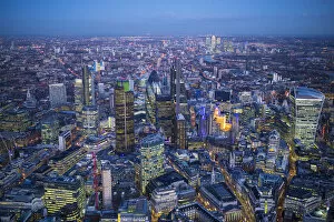 Images Dated 22nd December 2014: Aerial view, over the City of London, London, England