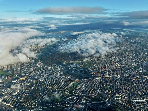 Amazing Prints: Aerial view of the city of Zurich in the winter morning, Switzerland