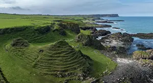 Mavic Prints: Aerial view of coastline near Dunseverick on the Causeway Coast