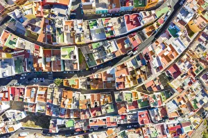 Earth from Above Gallery: Aerial view of colored buildings in the old city of Las Palmas