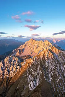 Brescia District Prints: Aerial view of the Corna di San Fermo and Cima Moren