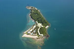 Aerial view of Daydream Island Queensland Australia