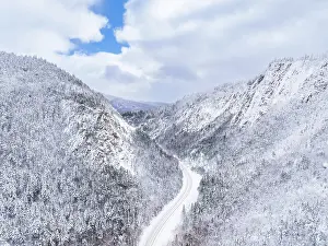 Snow Flurry Prints: Aerial view of Dixville Notch, New Hampshire, USA
