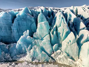 Face Prints: Aerial view of the face of Fjallsjökull