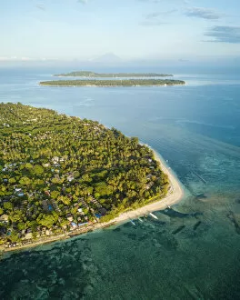 Images Dated 21st June 2019: Aerial view of Gili Islands, Lombok Region, Indonesia