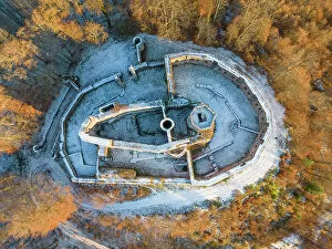 Images Dated 15th March 2023: Aerial view at Grafenstein castle, Merzalben, Palatinate forest, Rhineland-Palatinate, Germany