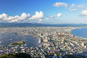 Hakodate Prints: Aerial view of Hakodate, Hokkaido, Japan