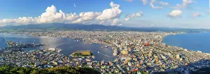 Hokkaido Prints: Aerial view of Hakodate, Hokkaido, Japan