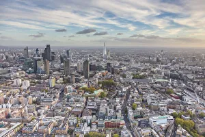 Aerial view from helicopter, Farringdon, Clerkenwell & Barbican, London, England Aerial view from helicopter, Farringdon, Clerkenwell & Barbican, London, England