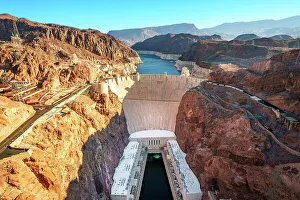 Aerial View, Hoover Dam Las Vegas, Nevada, USA
