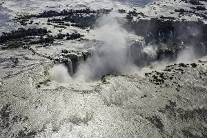 Images Dated 22nd March 2016: Aerial view over Iguacu Falls, Iguacu (Iguazu) National Park, Brazil