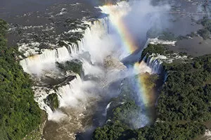 Images Dated 22nd March 2016: Aerial view over Iguacu Falls, Iguacu (Iguazu) National Park, Brazil