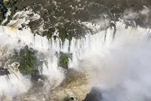Aerial view over Iguacu Falls, Iguacu (Iguazu) National Park, Brazil