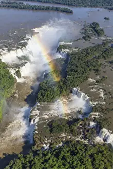 Aerial view over Iguacu Falls, Iguacu (Iguazu) National Park, Brazil