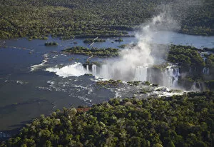 Images Dated 12th October 2012: Aerial view of Iguacu Falls, Iguacu National Park, Parana, Brazil