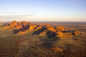 Outback Prints: Aerial View of Kata Tjuta at sunrise, Red Center. Northern Territory, Australia