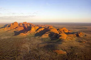 Images Dated 18th January 2017: Aerial View of Kata Tjuta at sunrise, Red Center. Northern Territory, Australia