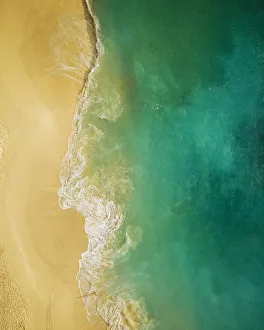 Aerial View of Kelingking Beach, Klungkung, Nusa Penida, Bali, Indonesia