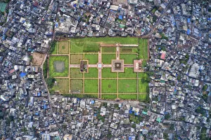 Images Dated 18th June 2021: Aerial view of Lalbagh fort, a famous and touristic landmark with Lalbagh islamic mosque