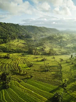 Images Dated 21st June 2019: Aerial View of Landscape near Sidemen, Bali, Indonesia