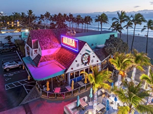 Shops Prints: Aerial View of Lauderdale by the Sea, Lauderdale by the Sea, Fort Lauderdale, Florida, USA