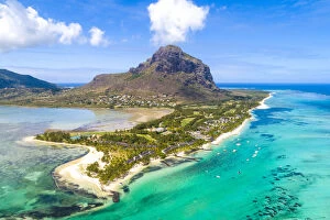 Luxury Gallery: Aerial view of Le Morne Brabant peninsula. Le Morne, Black River (Riviere Noire)