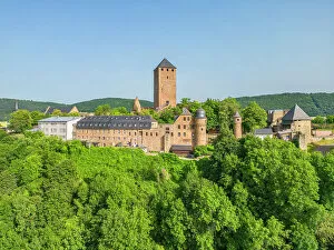 Images Dated 18th July 2022: Aerial view at the Lichtenberg castle, Thallichtenberg, Rhineland-Palatinate, Germany