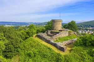Images Dated 19th June 2020: Aerial view at Liebenburg castle, Namborn, Saarland, Germany