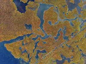 Glen Etive Prints: Aerial View of Loch Etive Patterns, Argyll and Bute, Scotland