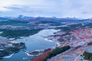Scenic View Prints: Aerial view over Loch Garry and Glen Garry