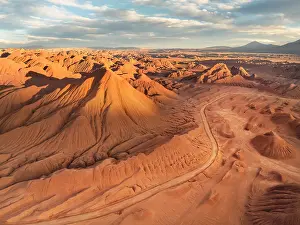 Mars Prints: Aerial view of 'Los Colorados' at sunset