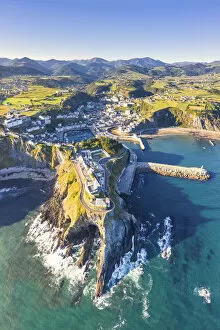 Images Dated 29th April 2020: Aerial view of Luarca, Asturias, Spain