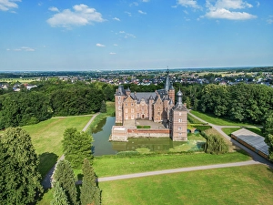 Nordrhein Westfalen Prints: Aerial View at Merode castle near Duren, North Rhine-Westphalia, Germany