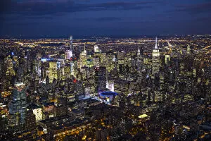 Images Dated 14th April 2016: Aerial view over Midtown Manhattan, New York City, USA