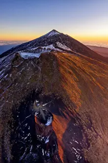 Teide Prints: Aerial view of mount Teide, Pico Viejo and las Narices del Teide
