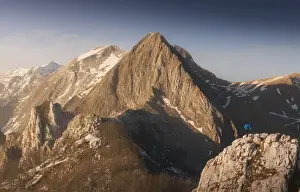 Lonely Prints: Aerial view of the Mt. Macina, a less known peak of the Apuan Alps in Tuscany, Italy