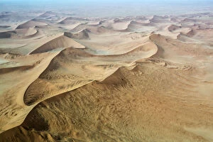Desolate Gallery: Aerial view of Namib desert, Namibia