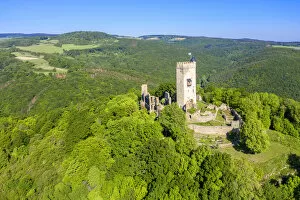 Images Dated 18th June 2020: Aerial view on Olbruck castle, Eifel, Rhineland-Palatinate, Germany