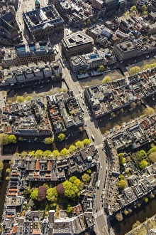 Images Dated 3rd May 2016: Aerial view of the Old City Centre Amsterdam, Netherlands